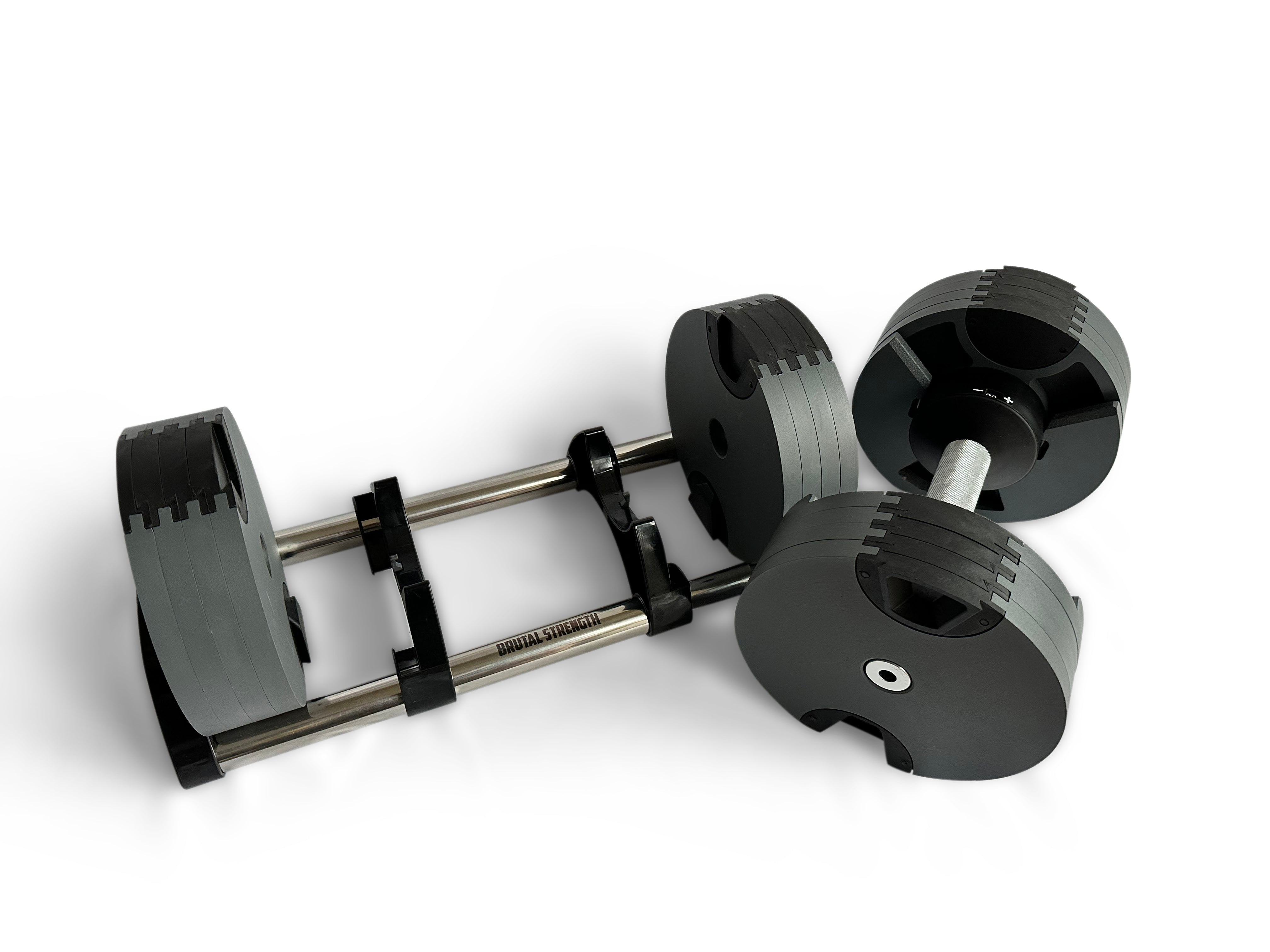 Brutal Strength Premium Adjustable Dumbbells (40kg, 2.5kg Increments) (Pair)